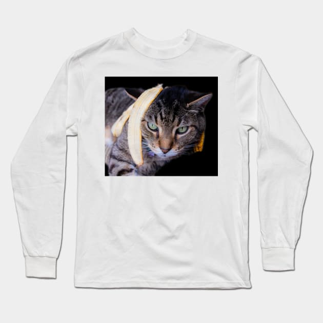 Max the Cat Gone Bananas Long Sleeve T-Shirt by SafariByMarisa